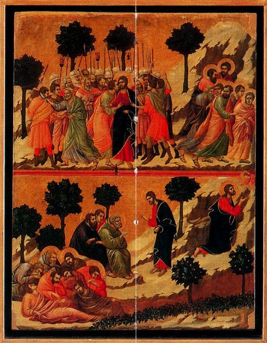 La Maestá. El Prendimiento De Cristo Y La Oración En El Huerto — Duccio Di Buoninsegna