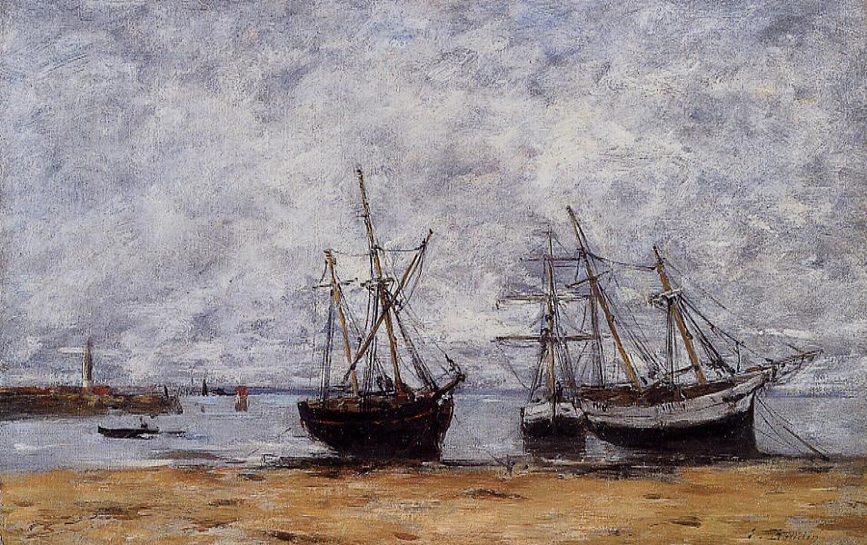 The Port Portrieux At Low Tide — Eugène Louis Boudin
