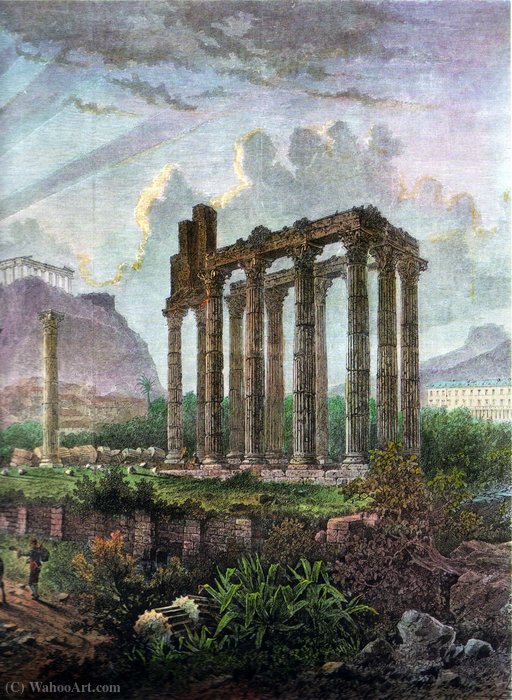 Ruins Of Athens Around (1870) — Albert Rieger