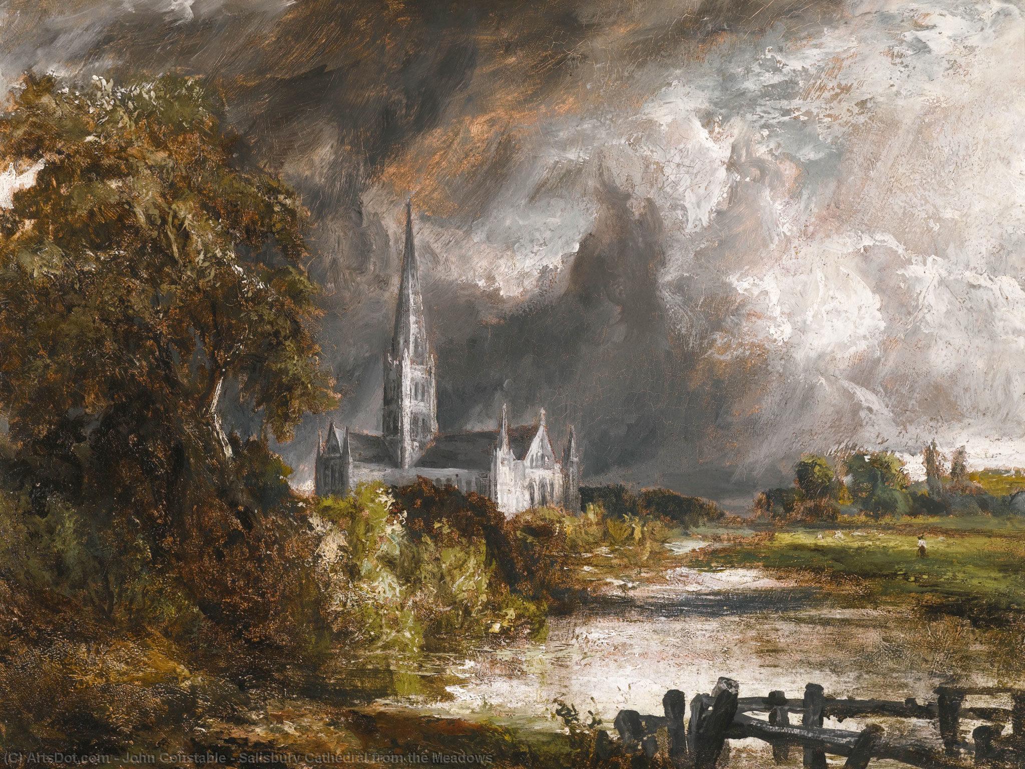 Salisbury Cathedral From The Meadows — Джон Констебл