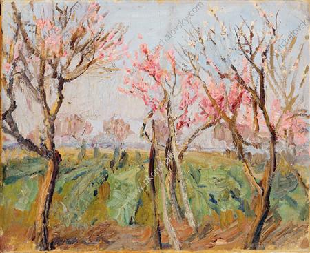 Garden Near Rome. Peaches In Bloom. — Pyotr Konchalovsky