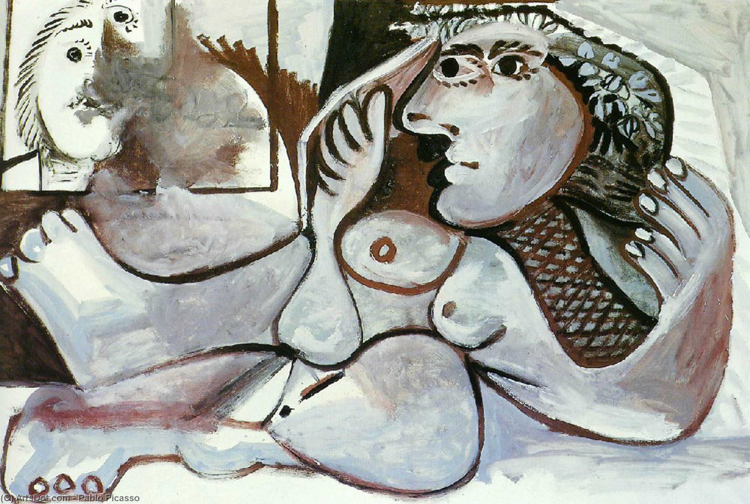 Reclining Nude With Wreath — パブロ・ピカソ