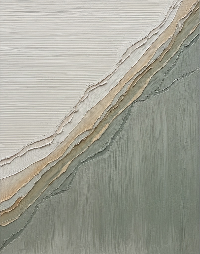 Stratigraphy Of Quietude: A Diagonally Layered Meditation On Time's Passage — Christian Noiret