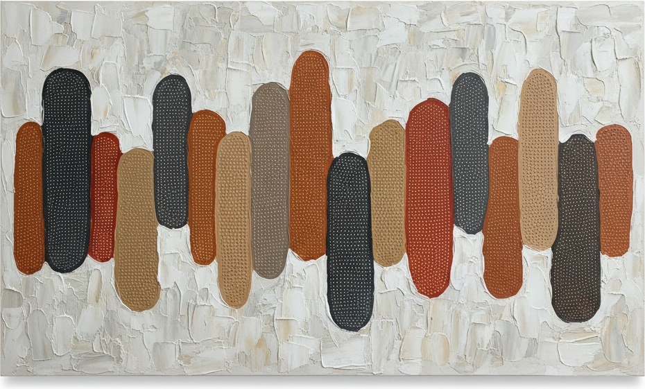 Rhythmic Earth Tones: A Monumental Study In Serene Organic Motion And Texture — David Moreau