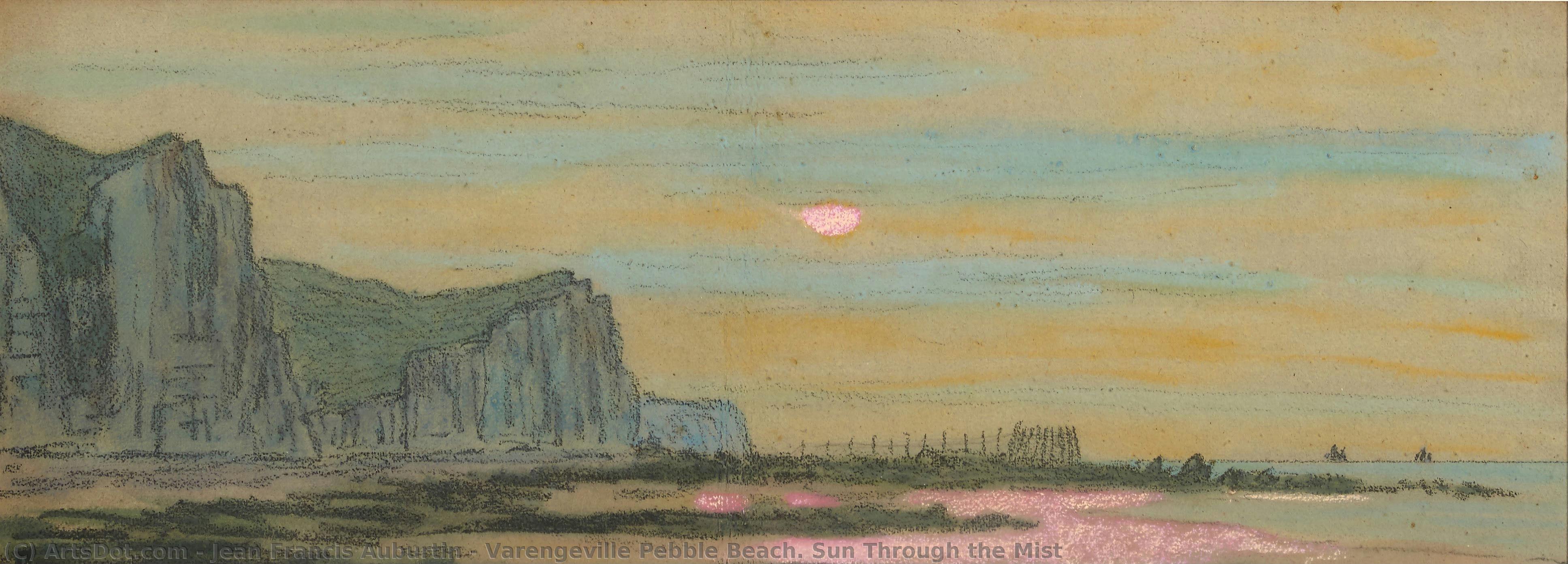 Varengeville Pebble Beach. Sun Through The Mist — Jean Francis Auburtin