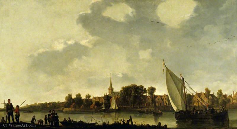 View Of A River Town — Abraham Pietersz Van Calraet
