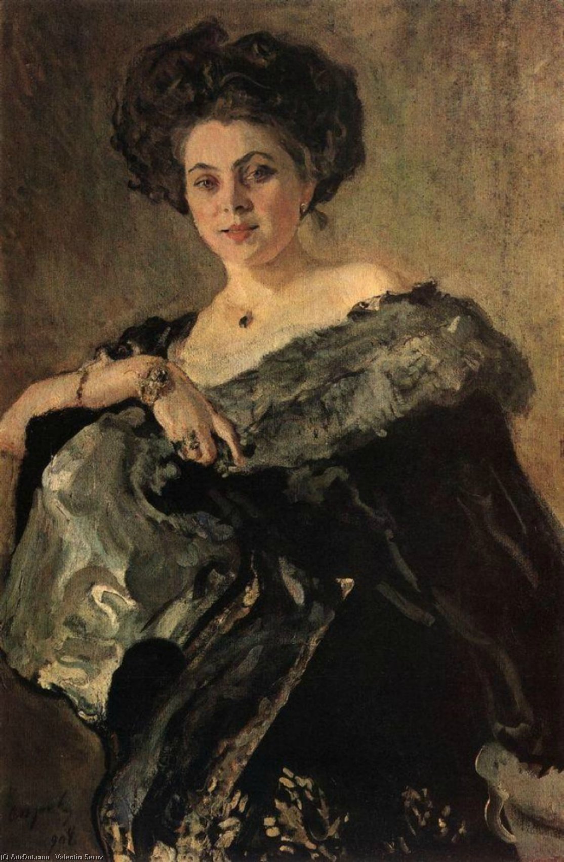 Portrait Of Yevdokia Morozova — Valentin Alexandrovich Serov
