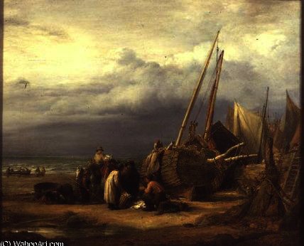 A View On The Coast At Hastings — John Linnell