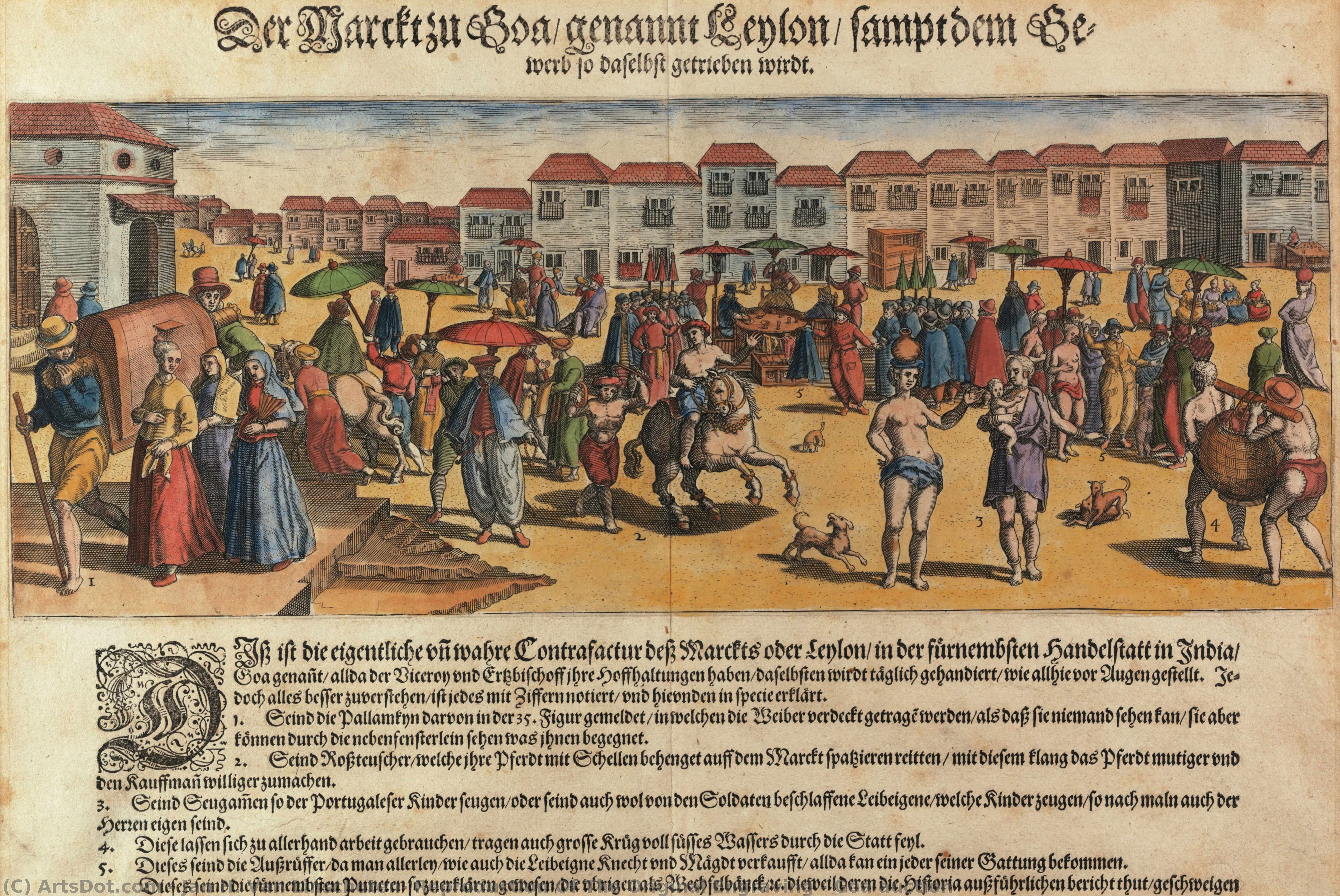 Goa Auction — Jan H. Van Linschoten; Reproduction Of The Original Engraving