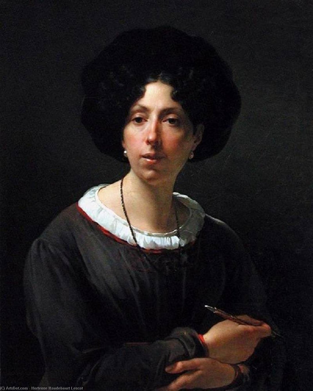 Self-portrait — Hortense Haudebourt Lescot