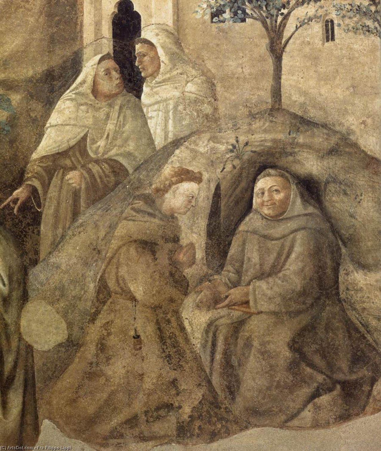 Bestätigung Der Karmeliterregel (detail) — Filippo Lippi