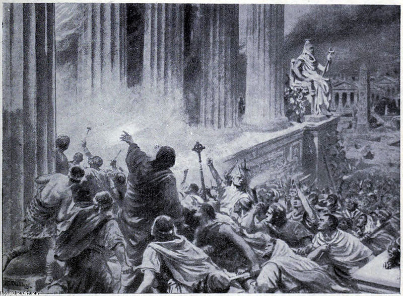 The Burning Of The Library At Alexandria — Ambrose Dudley