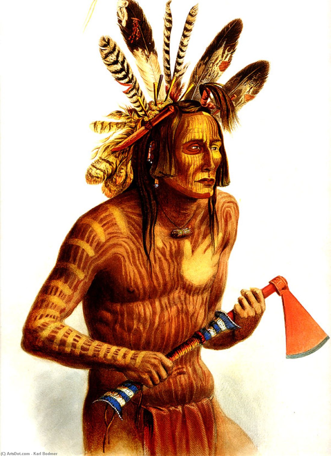 Mato-tope A Mandan Chief — Karl Bodmer