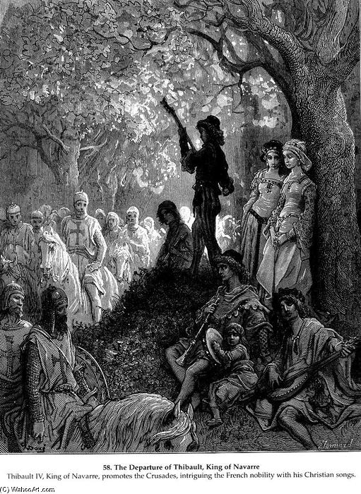 The Departure Of Thibault, King Of Navarre — Paul Gustave Doré