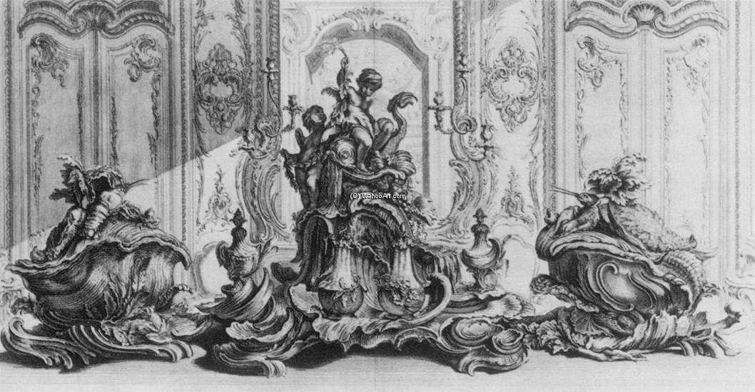 Design For A Large Centrepiece And Two Terrines In Silver — Juste Aurèle Meissonnier