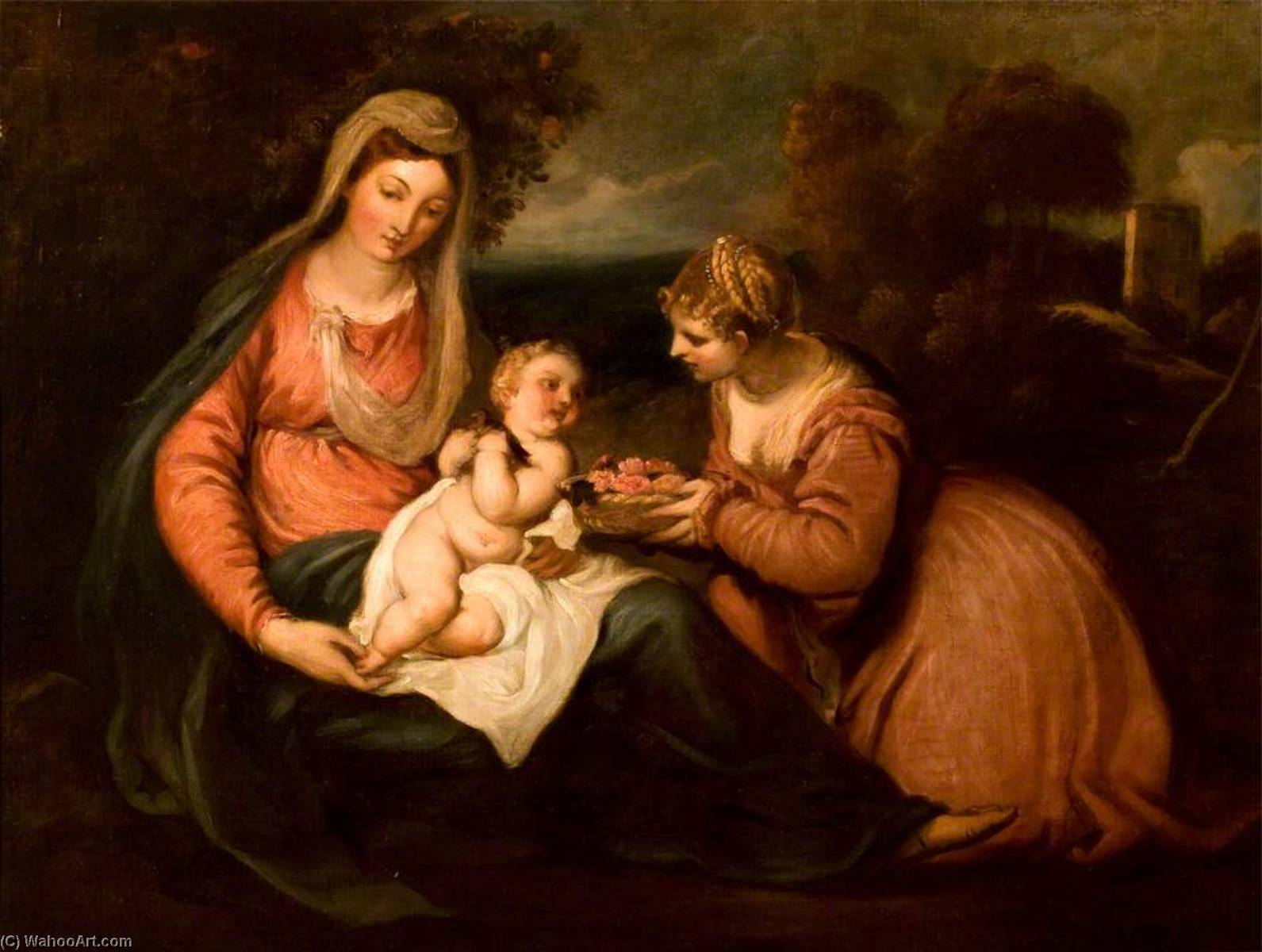 The Holy Family (after Jacopo Palma Il Vecchio) — William Hilton Ii
