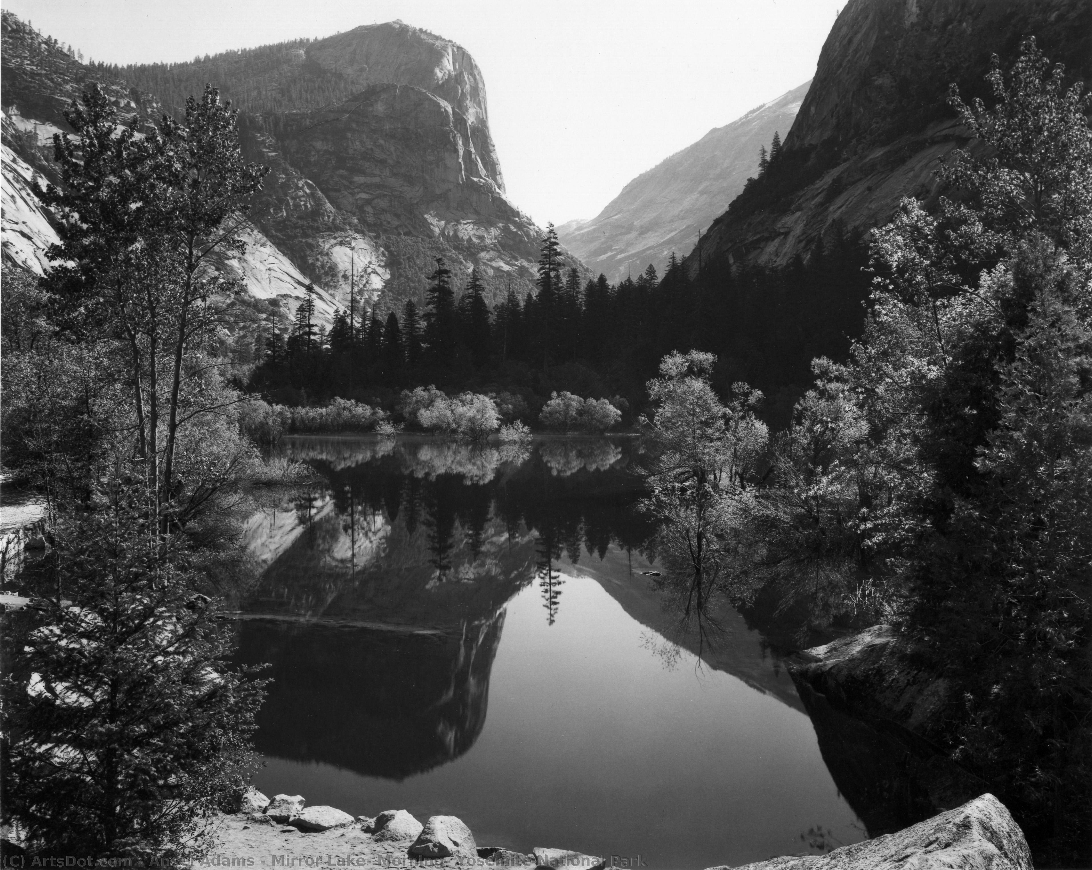 Mirror Lake, Morning, Yosemite National Park — Ansel Adams