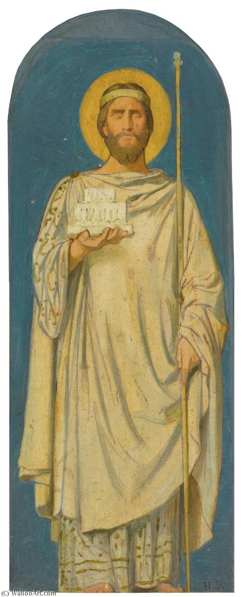 Solomon, Study For The Decoration Of The Nave Of Saint Germain Des Prés, Paris — Hippolyte Jean Flandrin