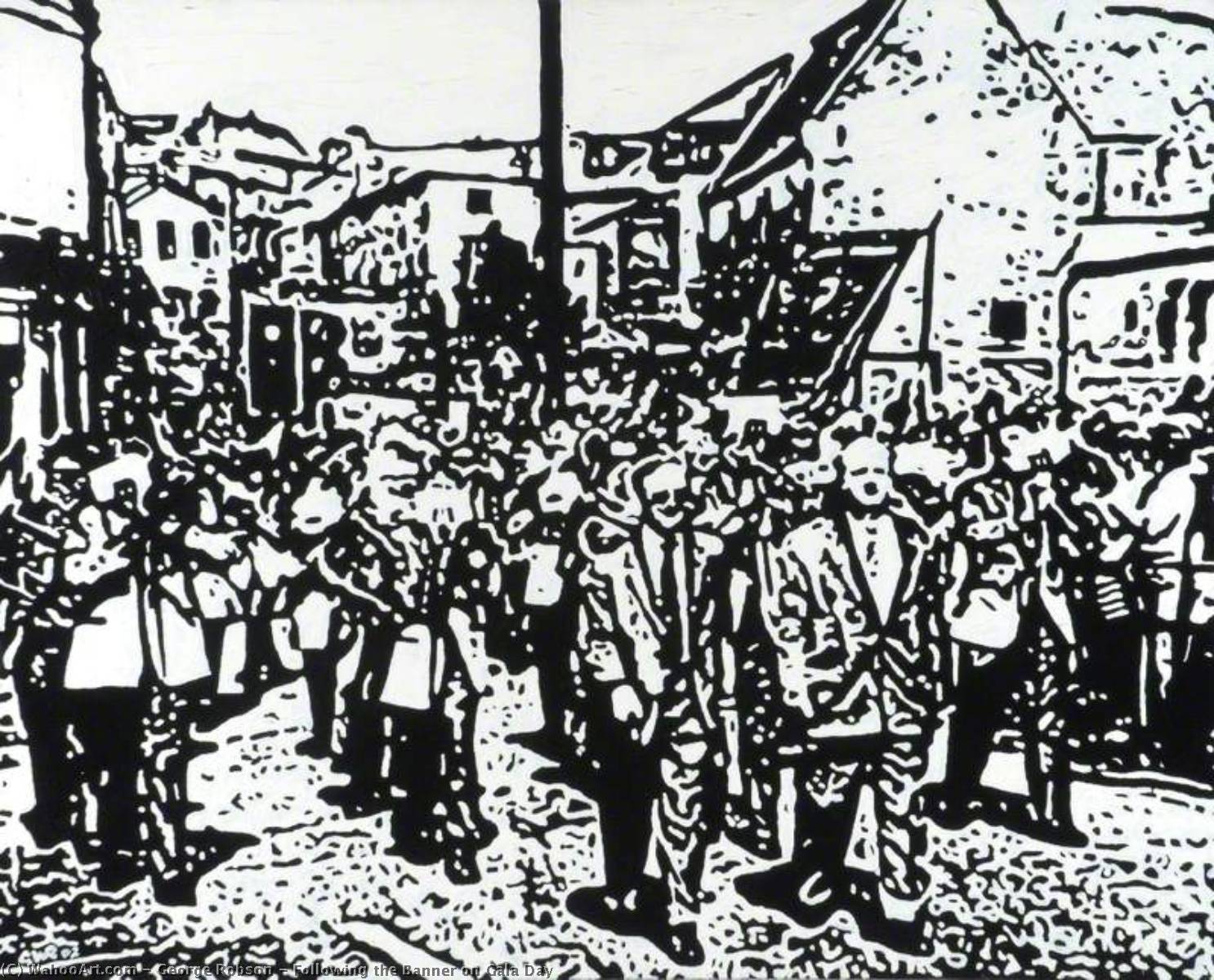 Following The Banner On Gala Day — George Robson