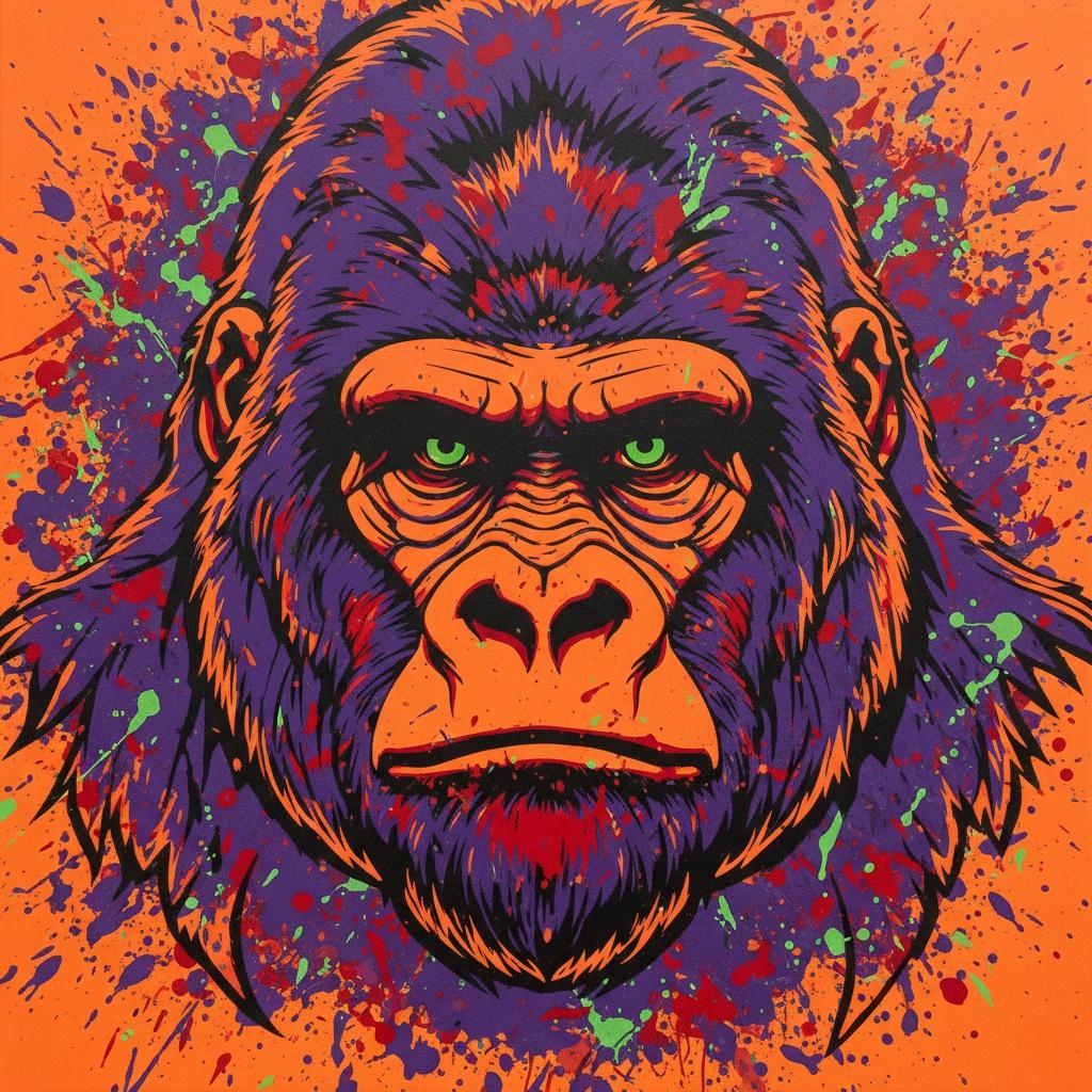 Primal Majesty: A Monumental Portrait Of Radiant Violet And Electric Neon Chaos — Caroline Pelletier