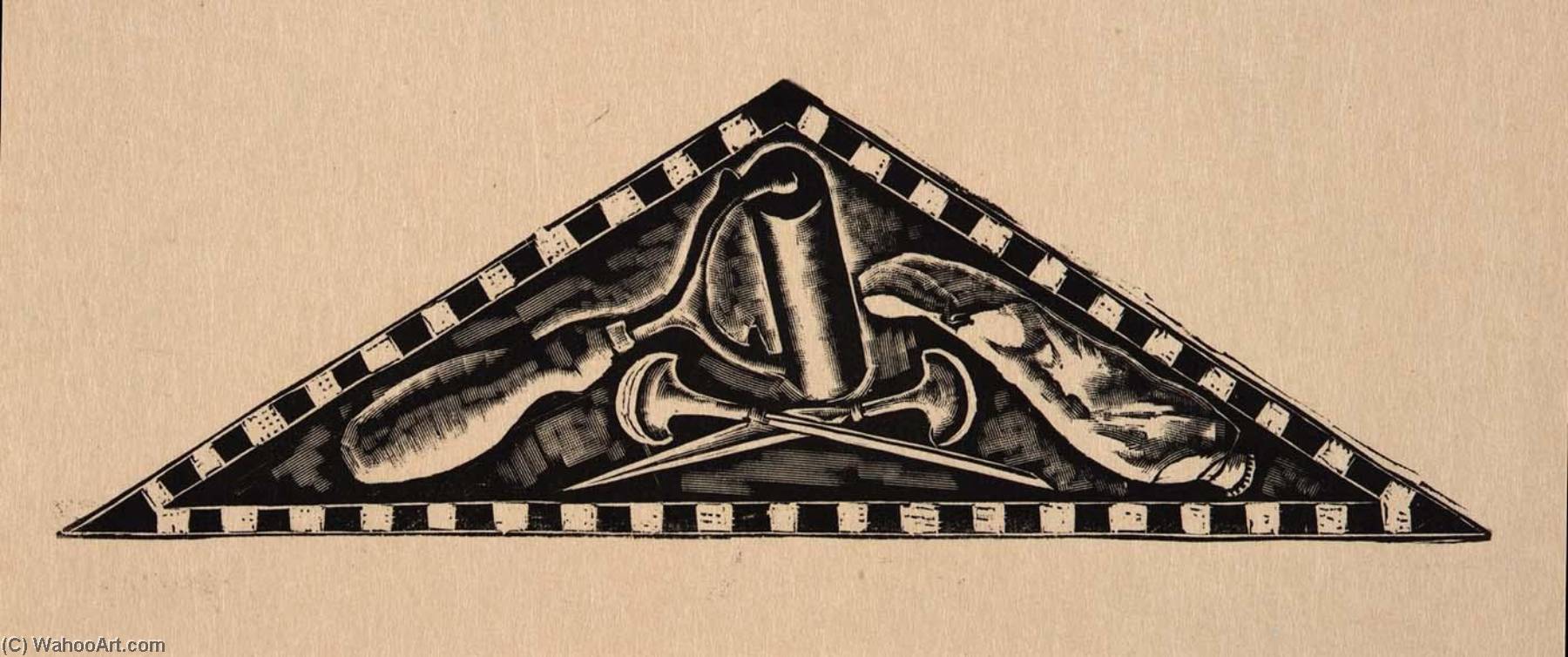 Checkerboard Triangle (illustration For The Checkerboard) — Howard Cook