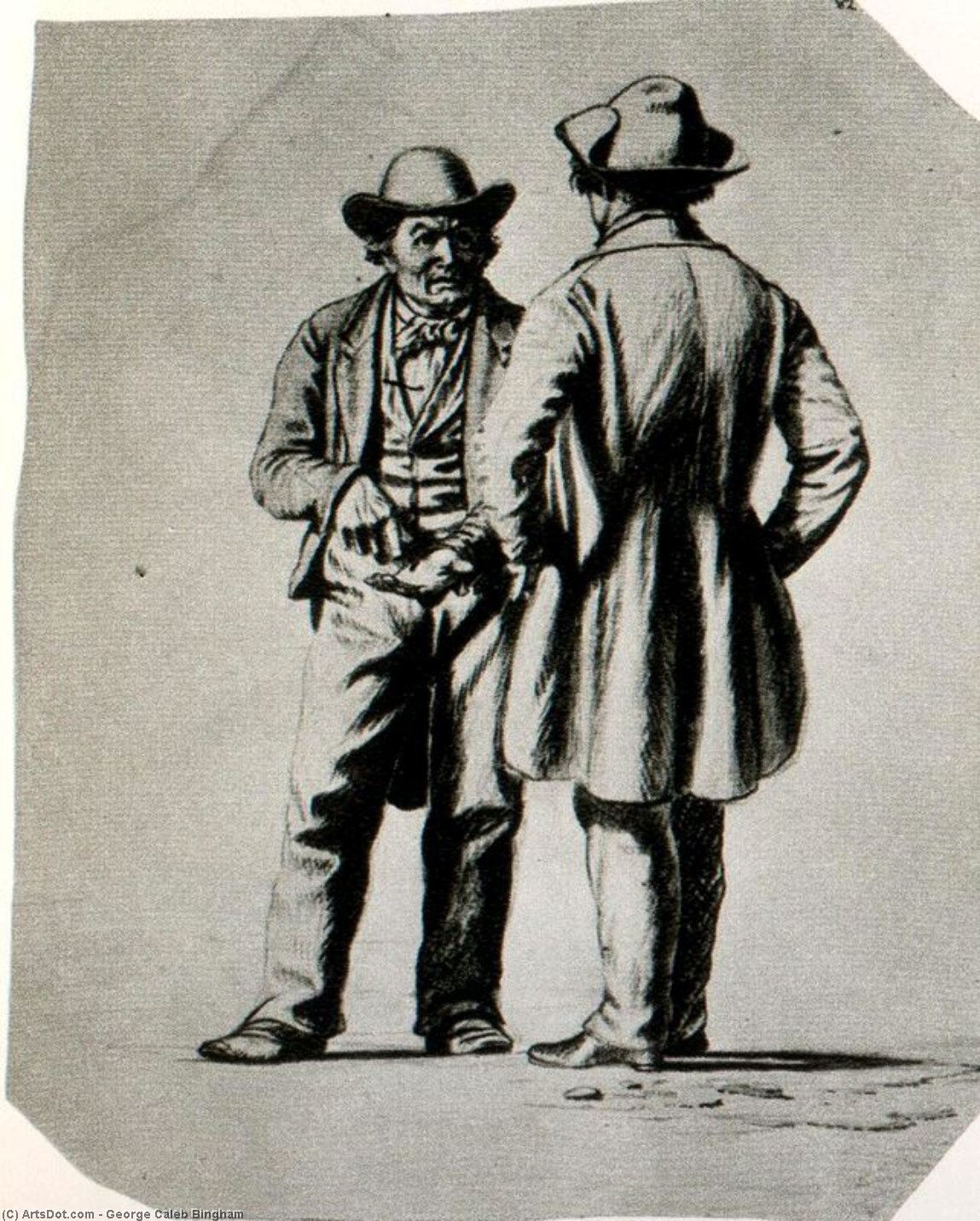 Study Of Two Figures — Георг Кэлб Бингэм