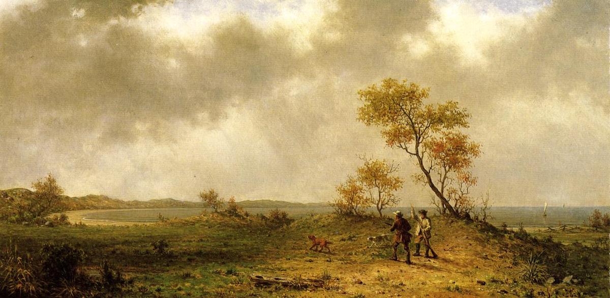 Two Hunters In A Landscape — Мартин Джонсон Хед