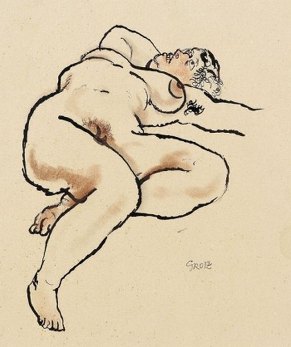Reclining Nude — ジョージ・グロス