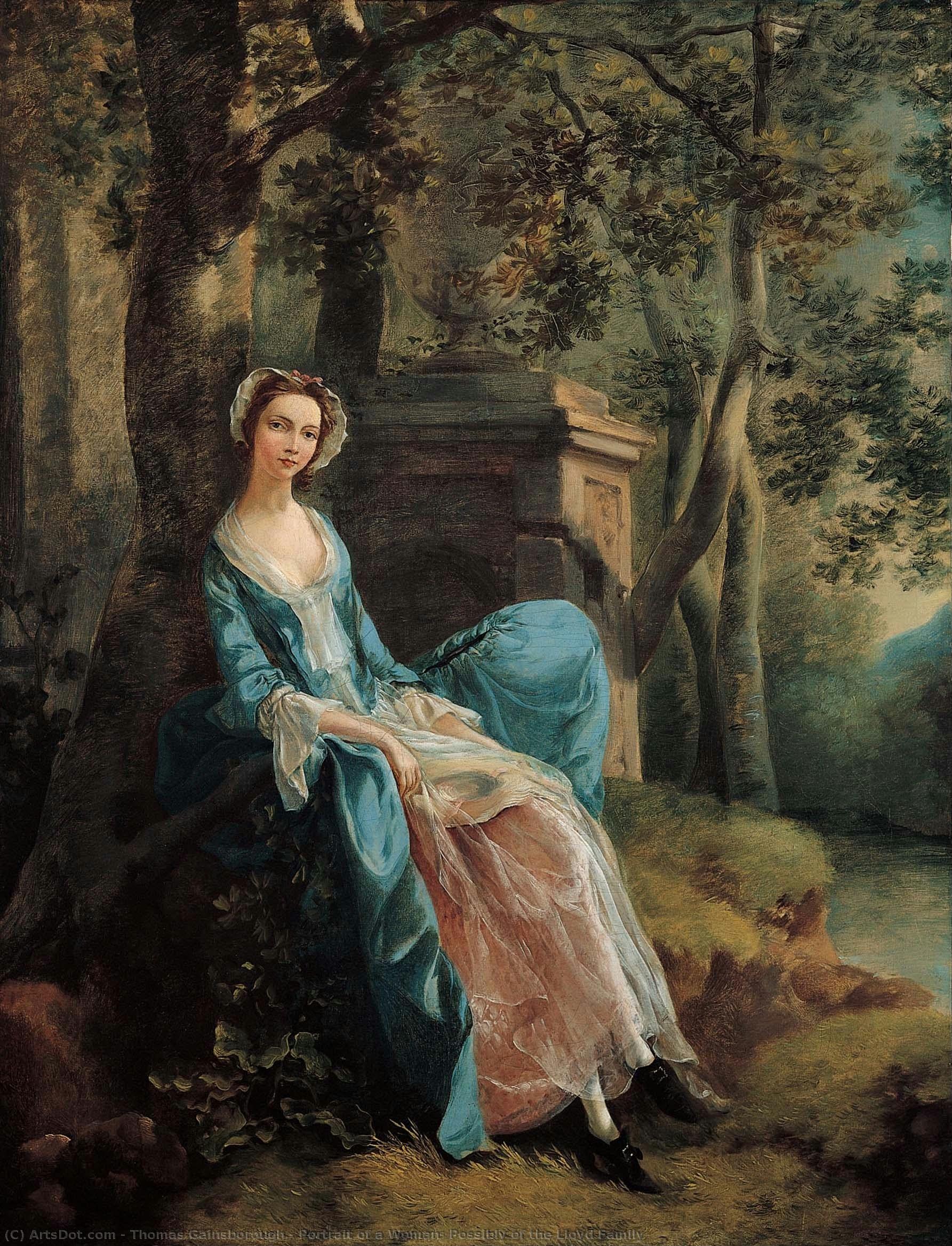Porträt Einer Frau, Möglicherweise Aus Der Familie Lloyd — Thomas Gainsborough
