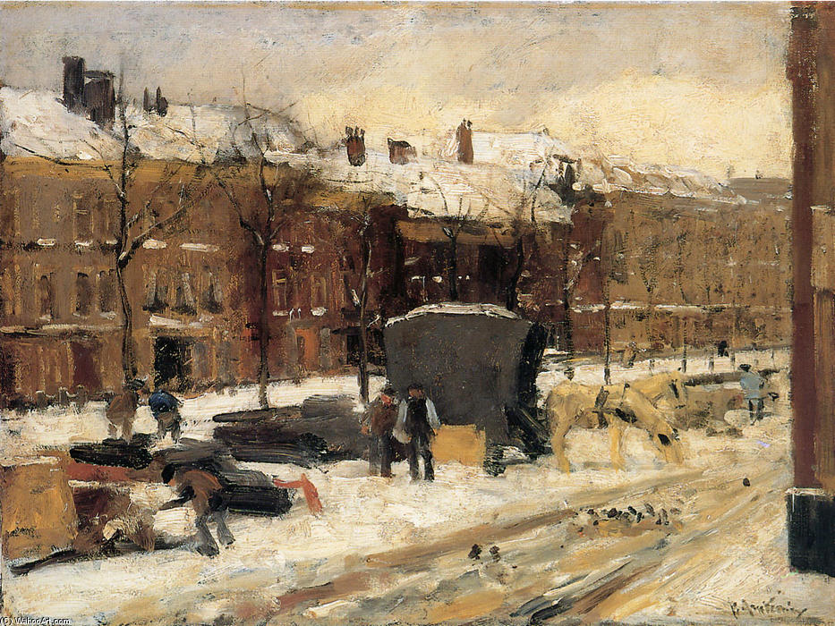 City View In The Snow — Pieter Florentius Nicolaas Jacobus Arntzenius