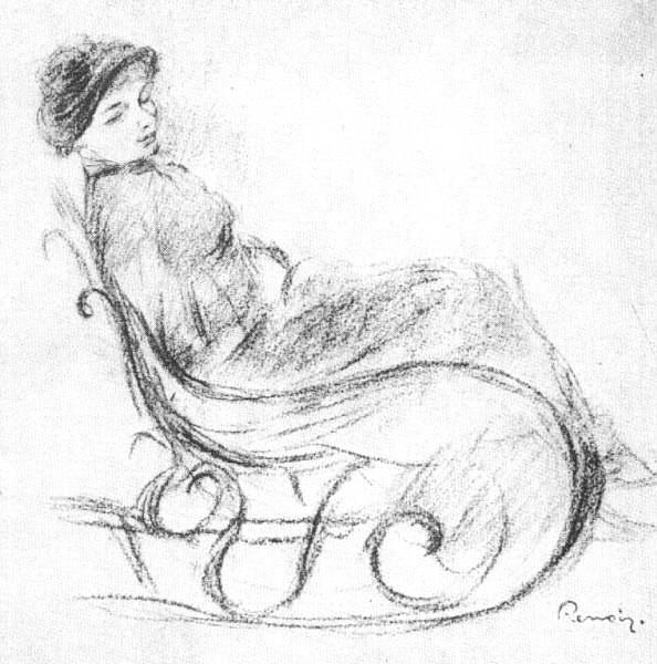 Frau Im Schaukelstuhl — Pierre-auguste Renoir