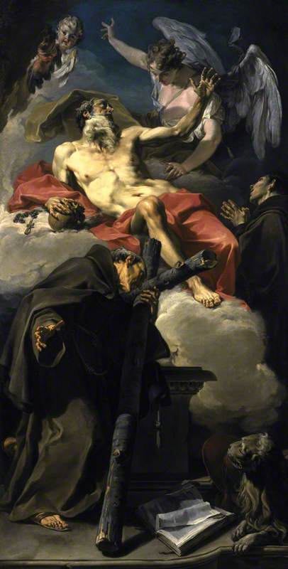 The Apotheosis Of Saint Jerome With Saint Peter Of Alcántara And An Unidentified Franciscan — Giovanni Battista Pittoni The Younger