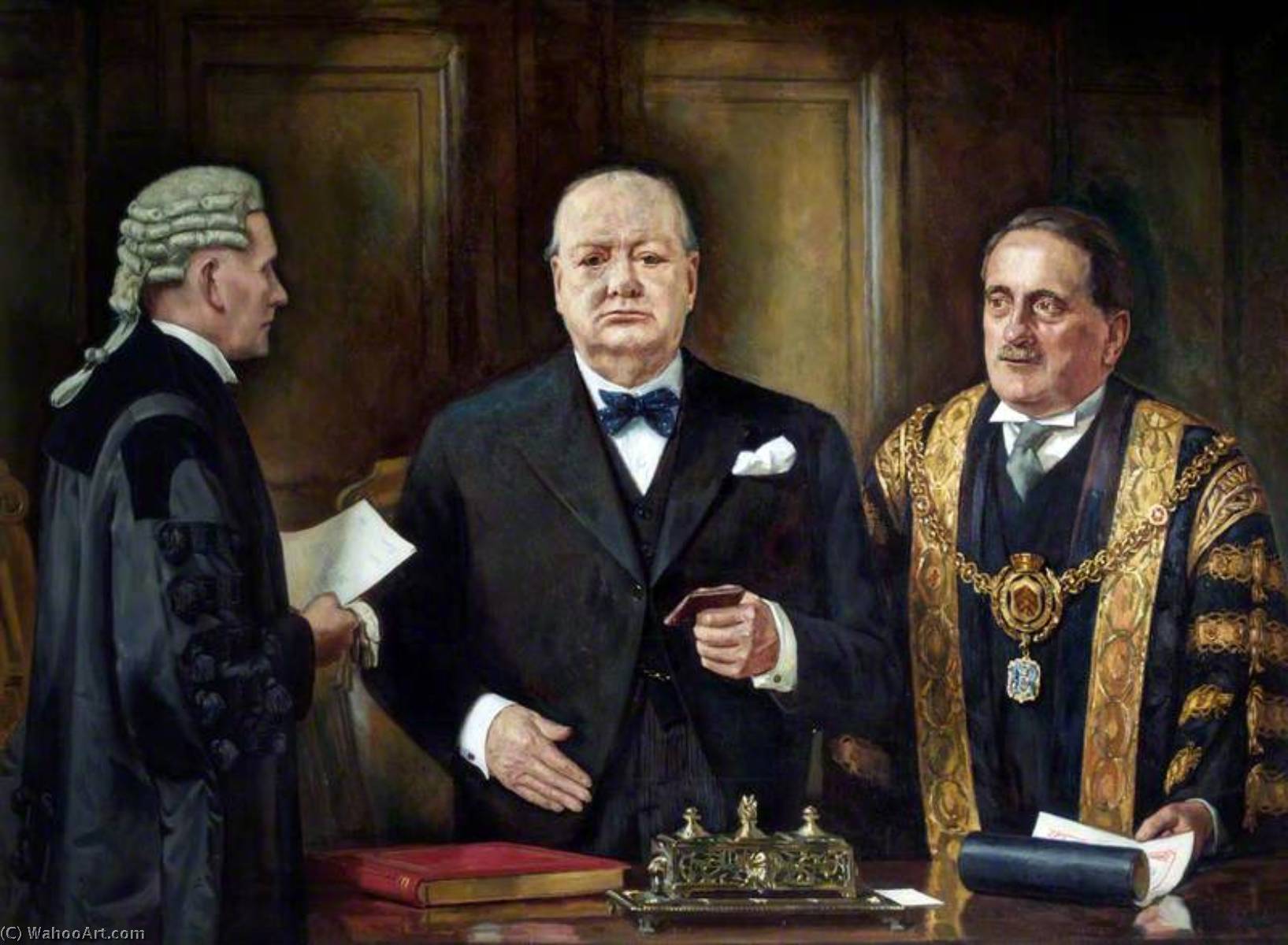 Sir Winston Churchill Receiving The Freedom Of The City Of Cardiff, 16th July 1948 — Ivor Williams