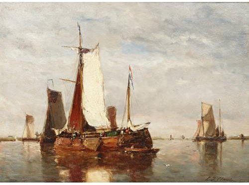 Dutch Fishing Boats In An Estuary — Paul Jean Clays