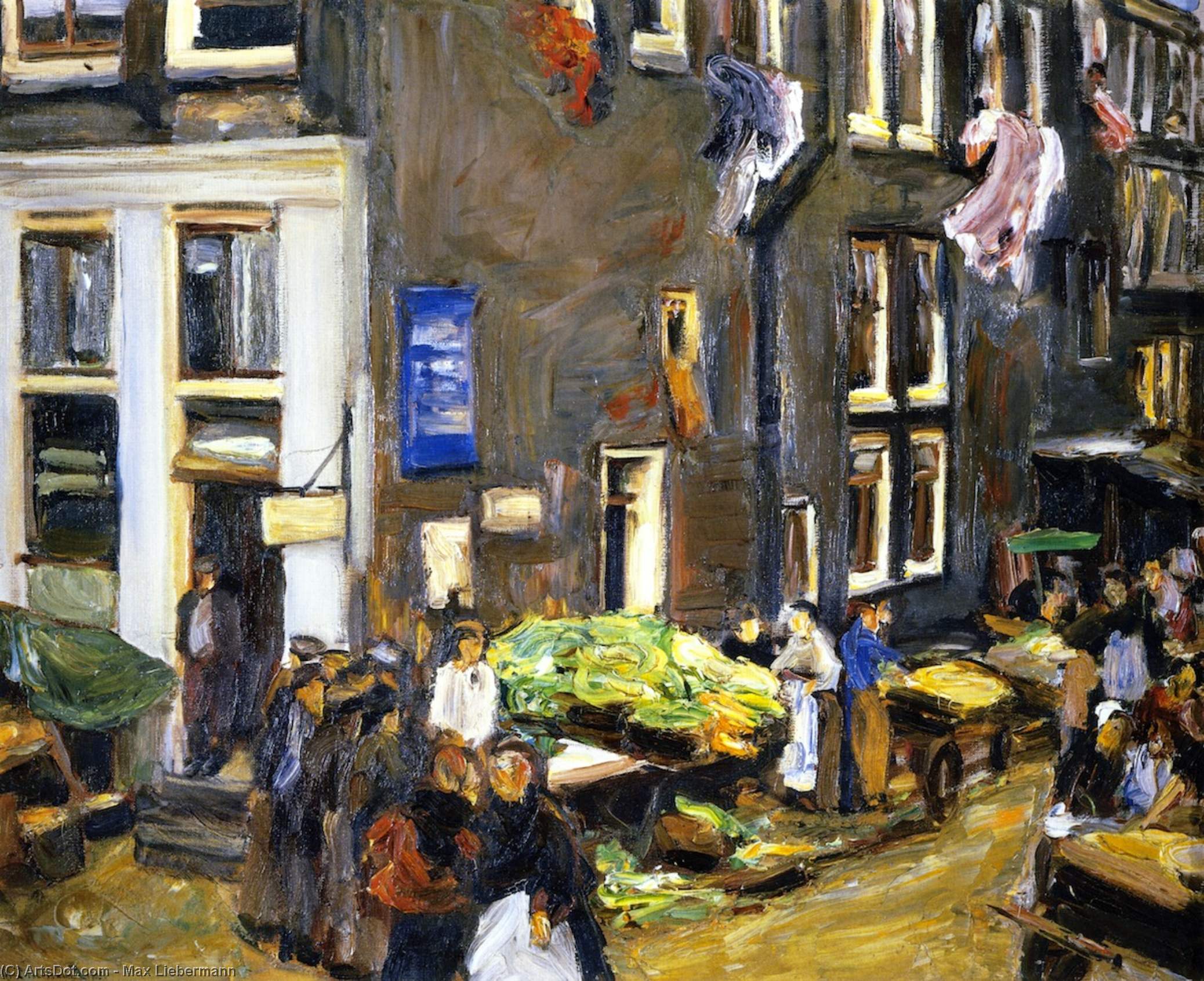 Street In The Jewish Quarter Of Amsterdam — Max Liebermann