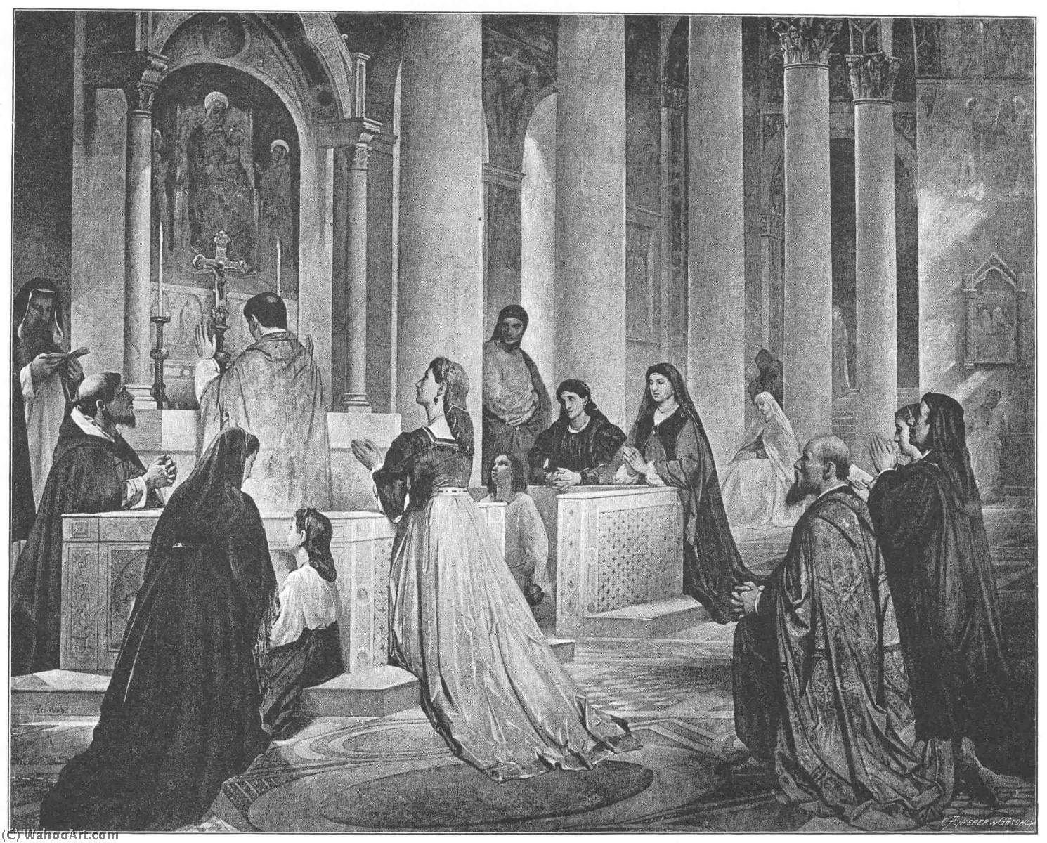 Laura In Der Kirche Zu Avignon — Anselm Feuerbach