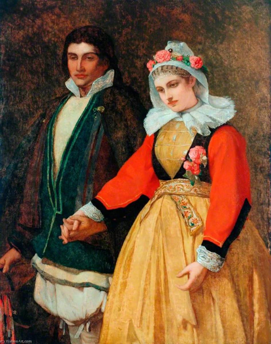 Double Portrait, The Betrothed — Jean François Portaels