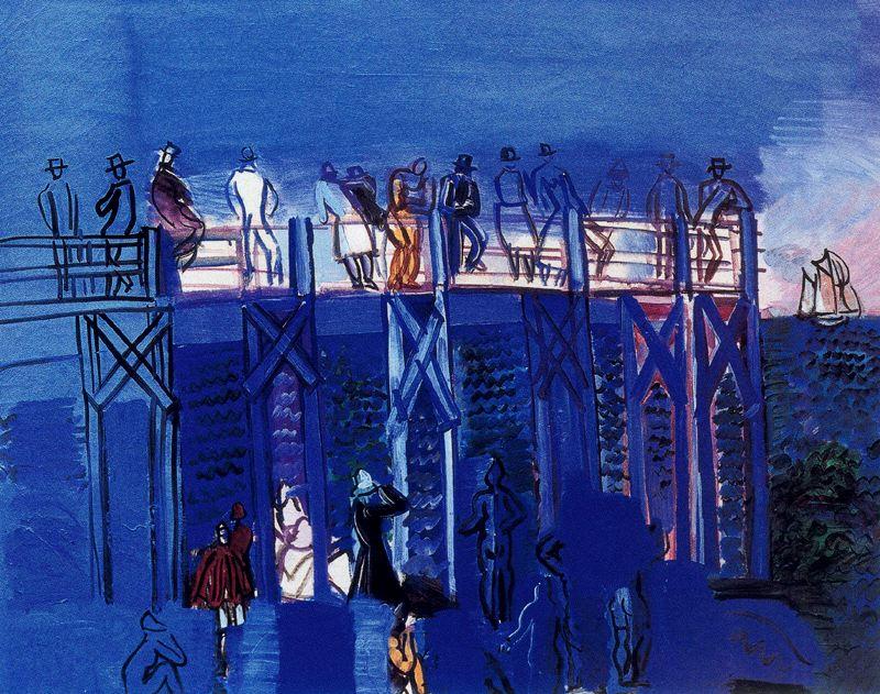 The Beach And Pier Stakes In Le Havre — Raoul Dufy