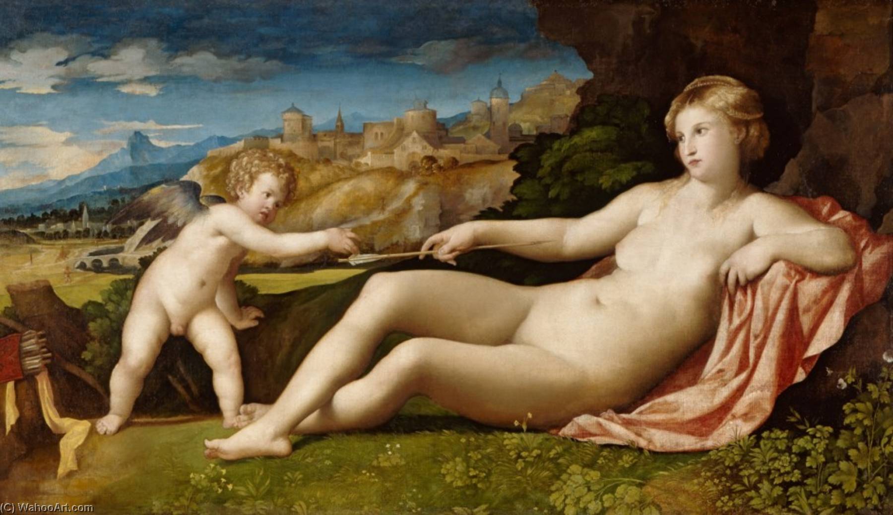 Venus And Cupid — Palma Il Vecchio