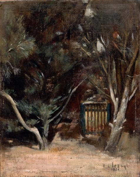 Paysage, Barrière — Lesage Pierre Alexis