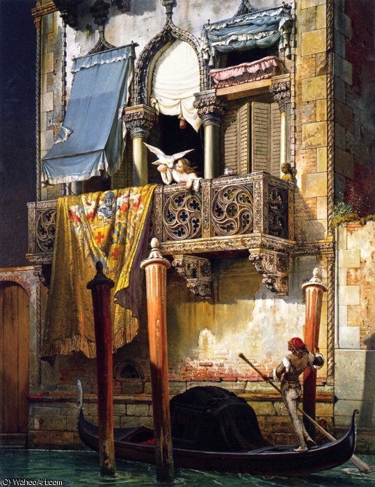 Courtship In Venice — Friedrich Nerly