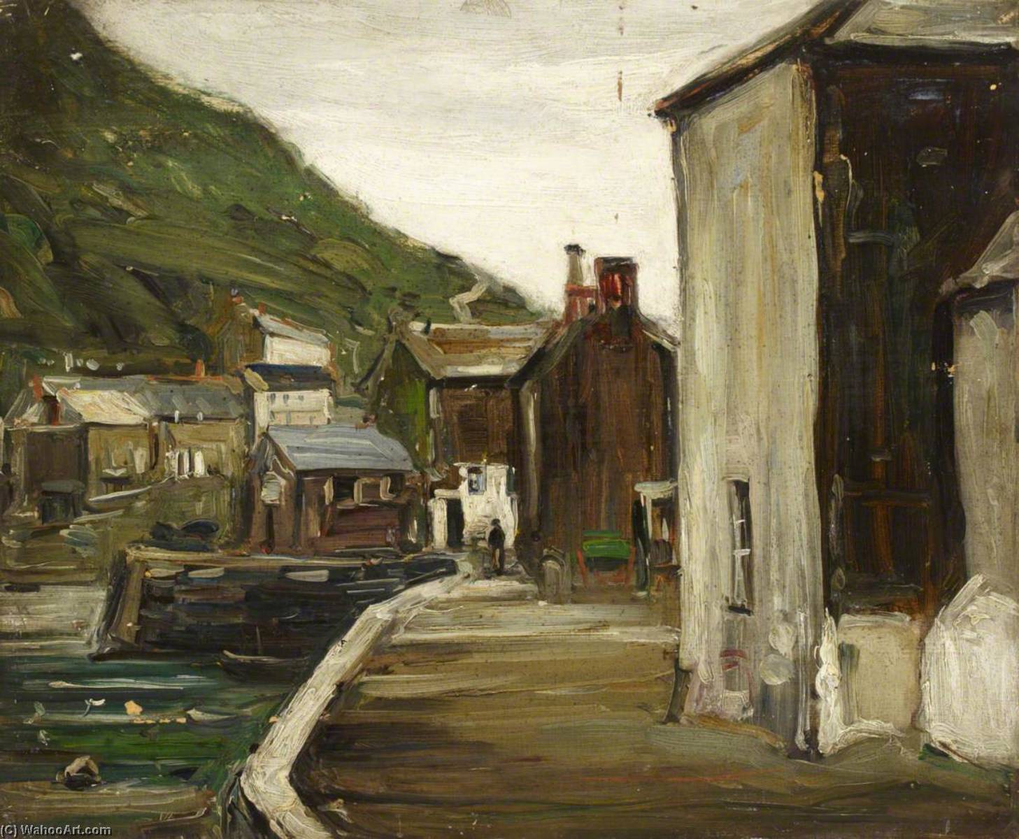 Canal Scene — Maud Ireland Button