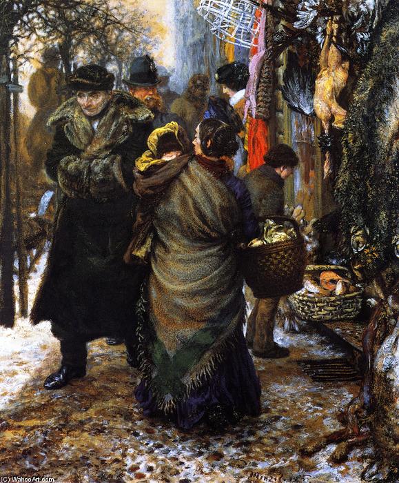 Market In Winter — Адолф Фон Менцел