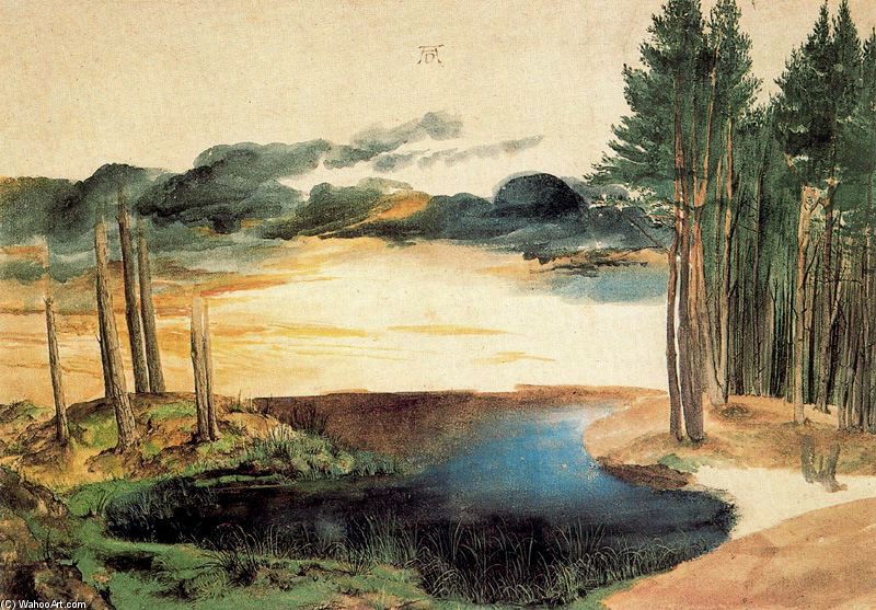 Study Of Water, Sky And Pines Trees — Albrecht Dürer