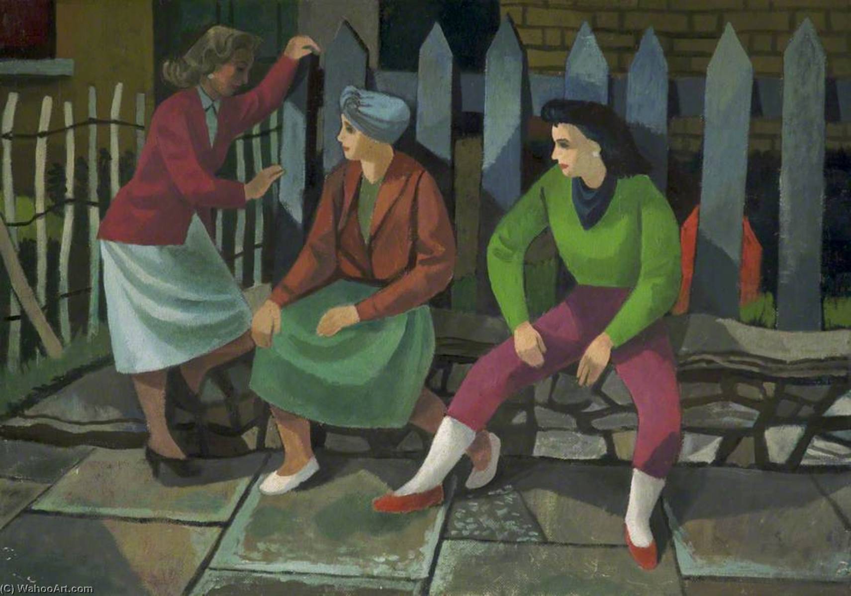 Three Women Talking — Cliff Rowe