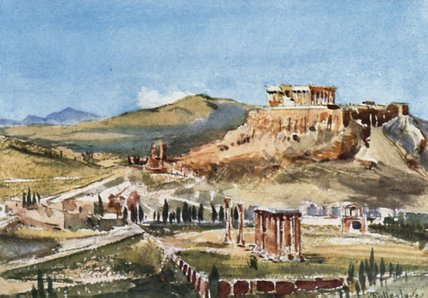 The Acropolis And The Temple Of Olympian Zeus — John Fulleylove