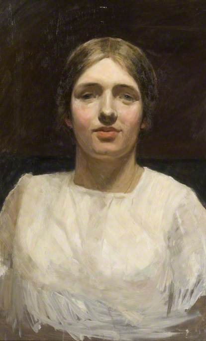 Woman In A Square Necked Blouse — Albert Ranney Chewett