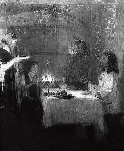 Christ At The Home Of Mary And Martha, (painting) — Henry Ossawa Tanner