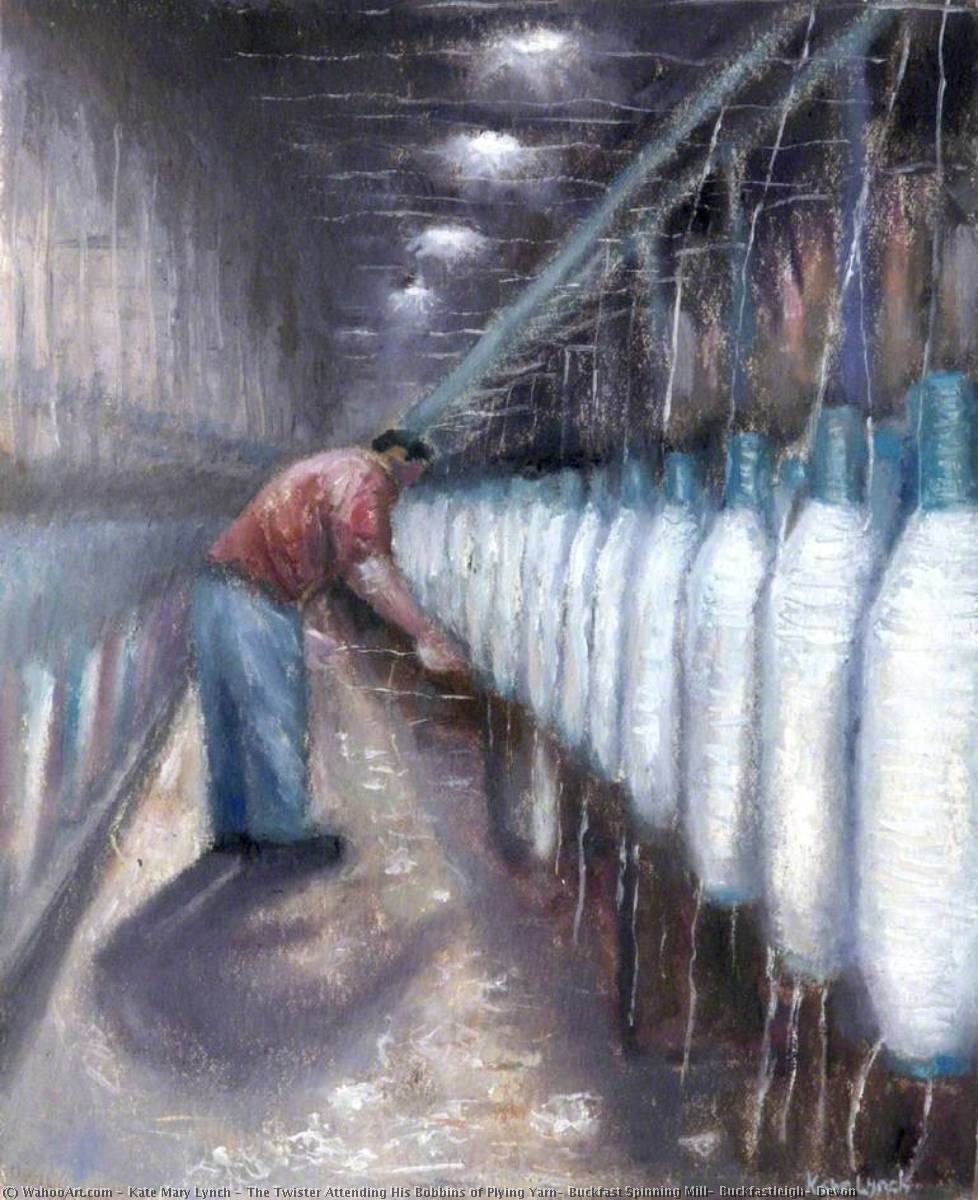 The Twister Attending His Bobbins Of Plying Yarn, Buckfast Spinning Mill, Buckfastleigh, Devon — Kate Mary Lynch
