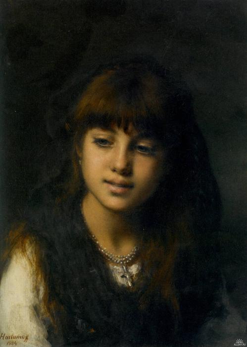 Portrait Of A Young Girl (25) — Алексеј Алексејевич Харламов